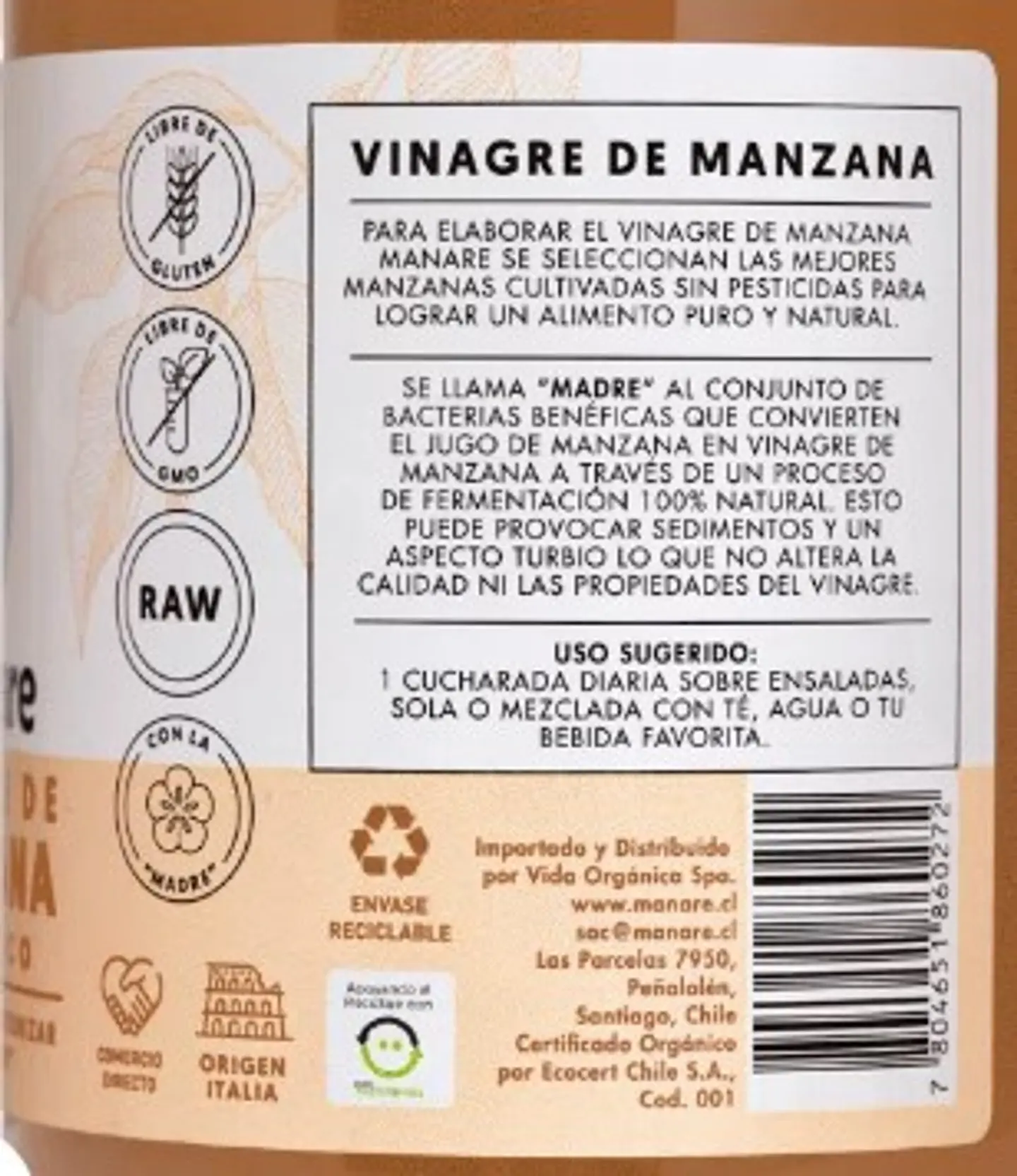 Vinagre de manzana orgánico 1 lt 2