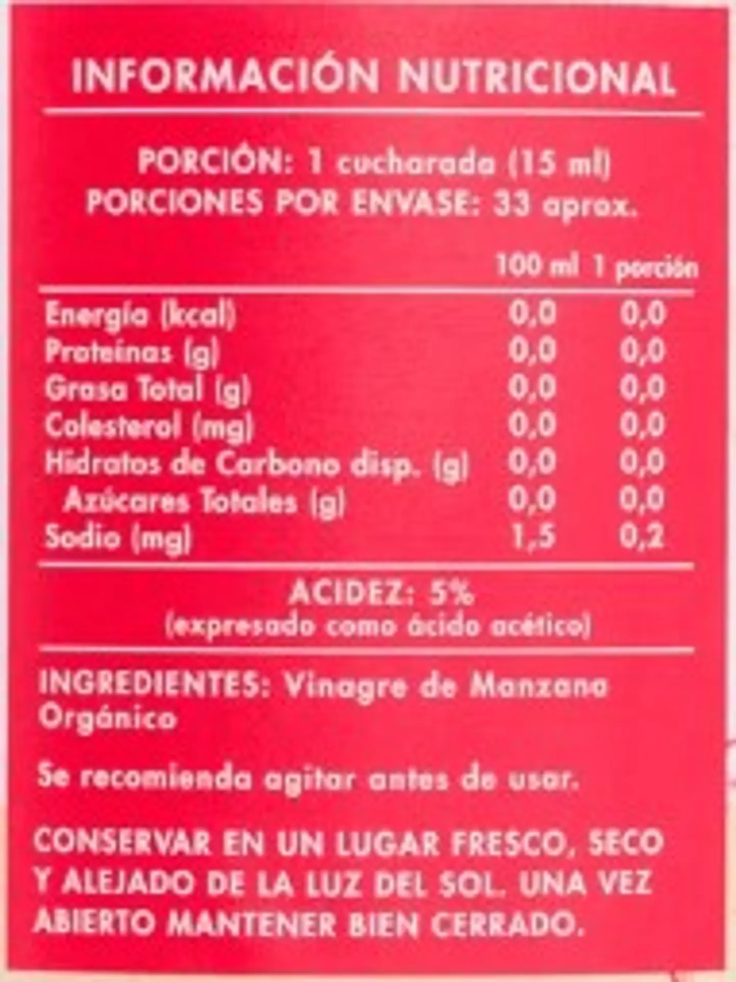 Vinagre de manzana orgánico 1 lt 3