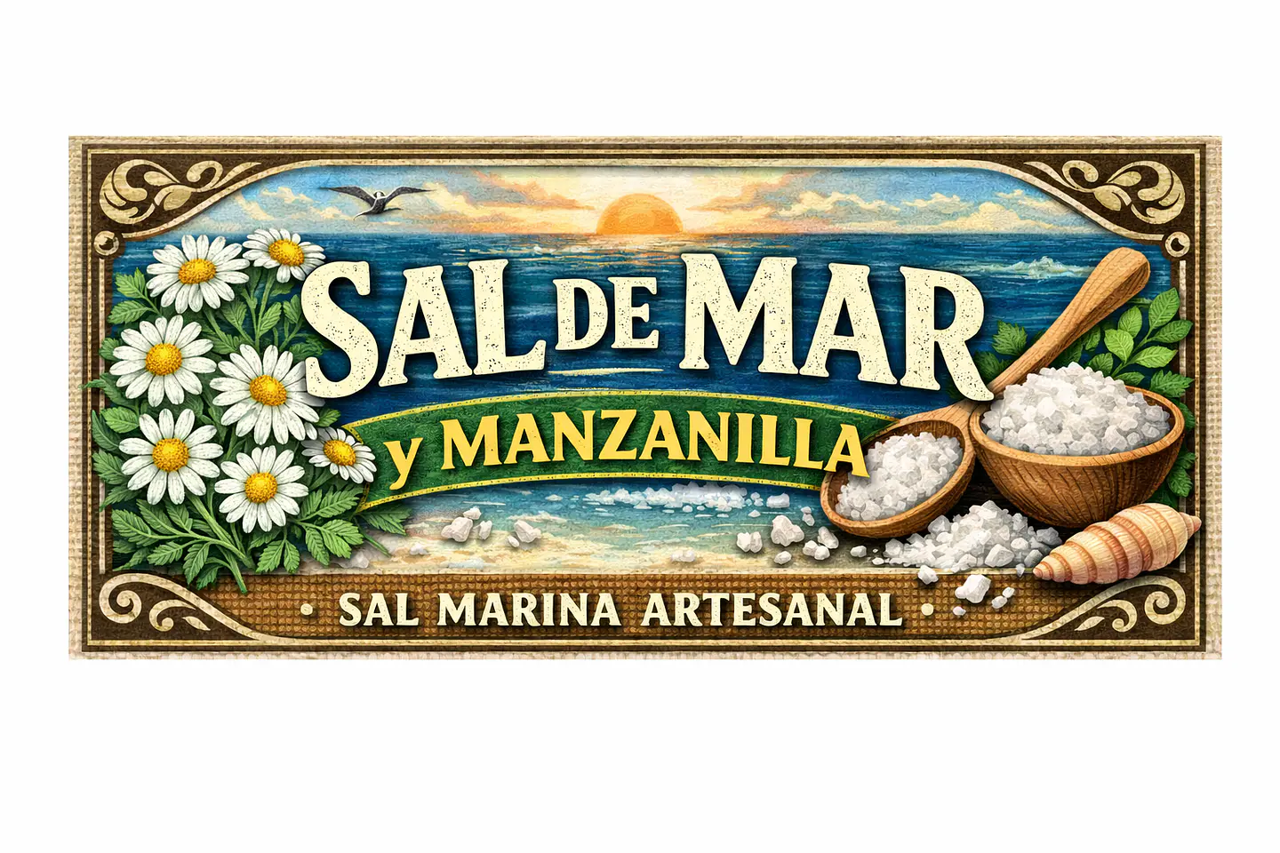 Sal de mar esencia de Manzanilla de 200 gramos 3