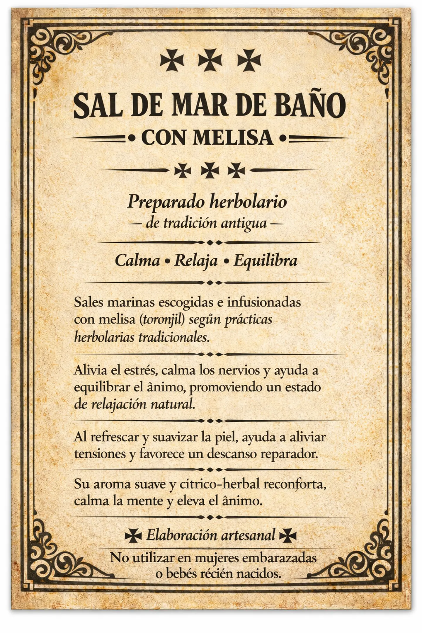 Sal de mar esencia de Melissa de 200 gramos 1