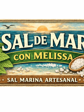 Sal de mar esencia de Melissa de 200 gramos