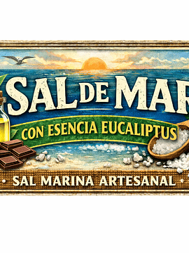 Sal de mar esencia de Eucalipto de 200 gramos