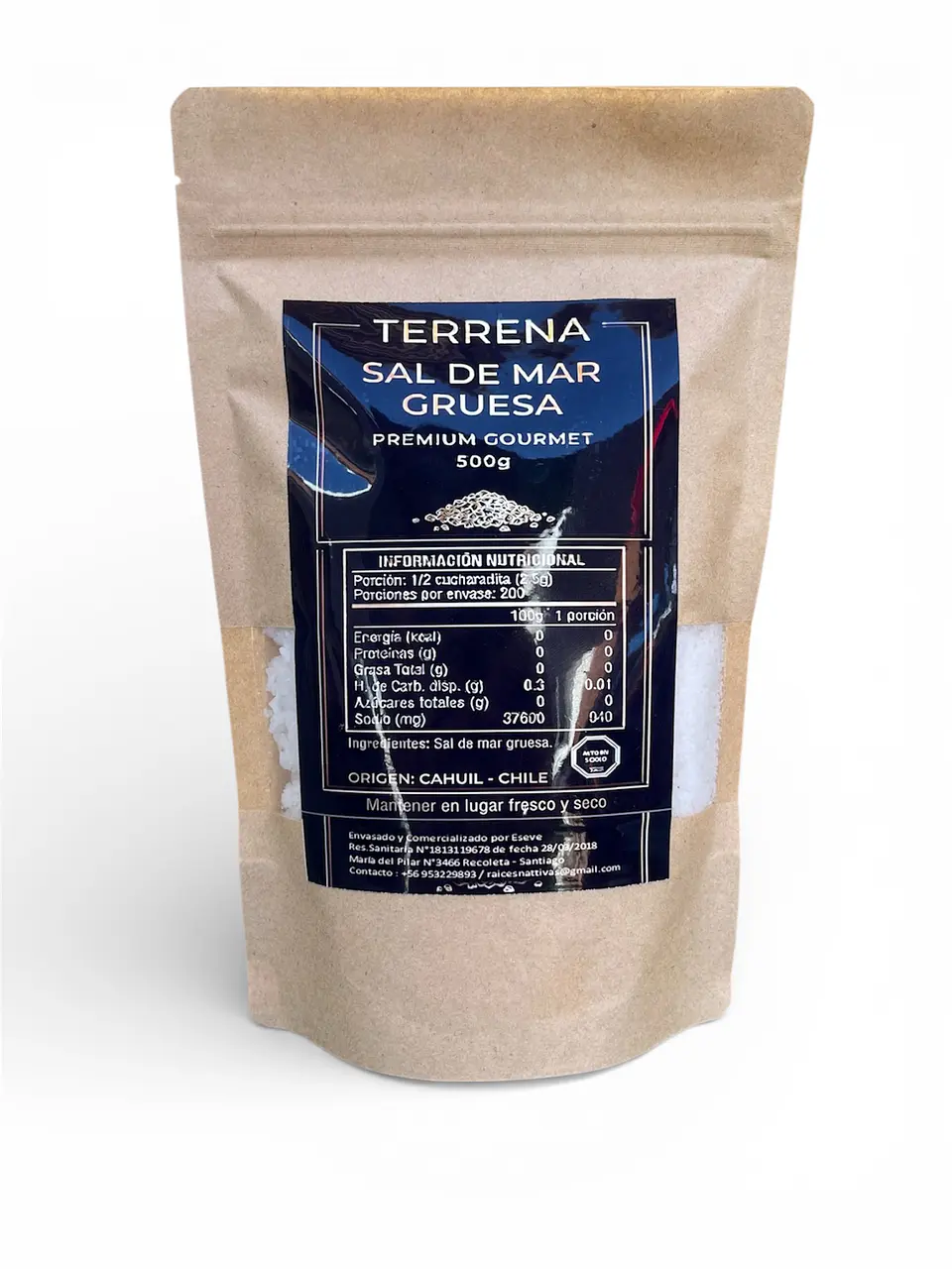 Sal de Mar Gruesa Gourmet Terrena de 500 gramos 1