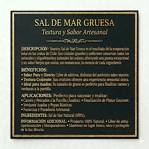 Sal de Mar Gruesa Gourmet Terrena de 500 gramos