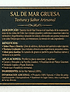 Sal de Mar Gruesa Gourmet Terrena de 500 gramos
