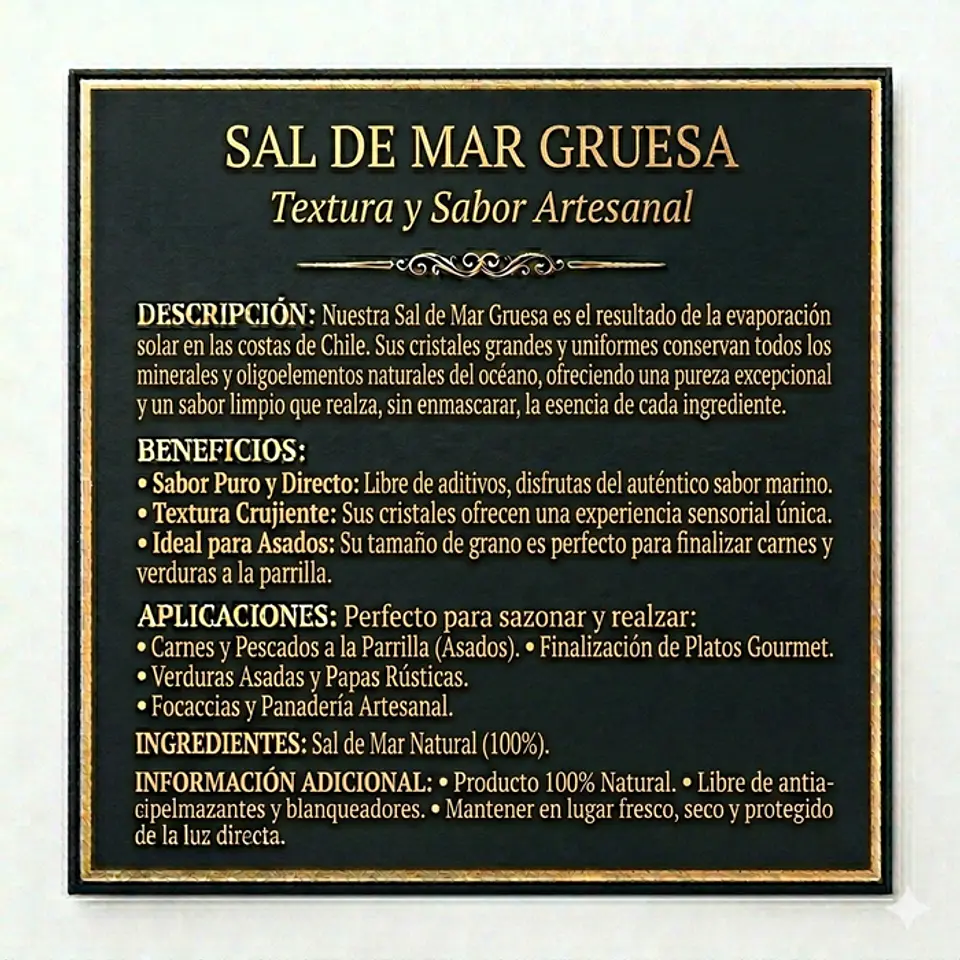 Sal de Mar Gruesa Gourmet Terrena de 500 gramos 2