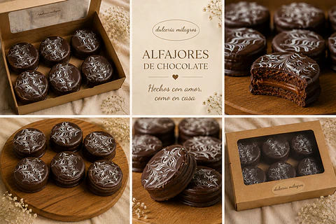Box Dulces Alfajor de chocolate 6 unidades
