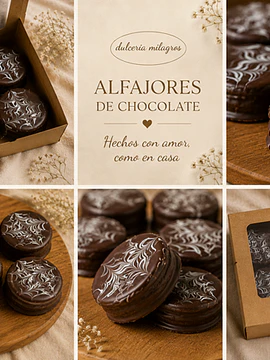 Box Dulces Alfajor de chocolate 6 unidades