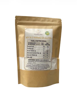 Mix 3 harinas sin gluten 500 grs