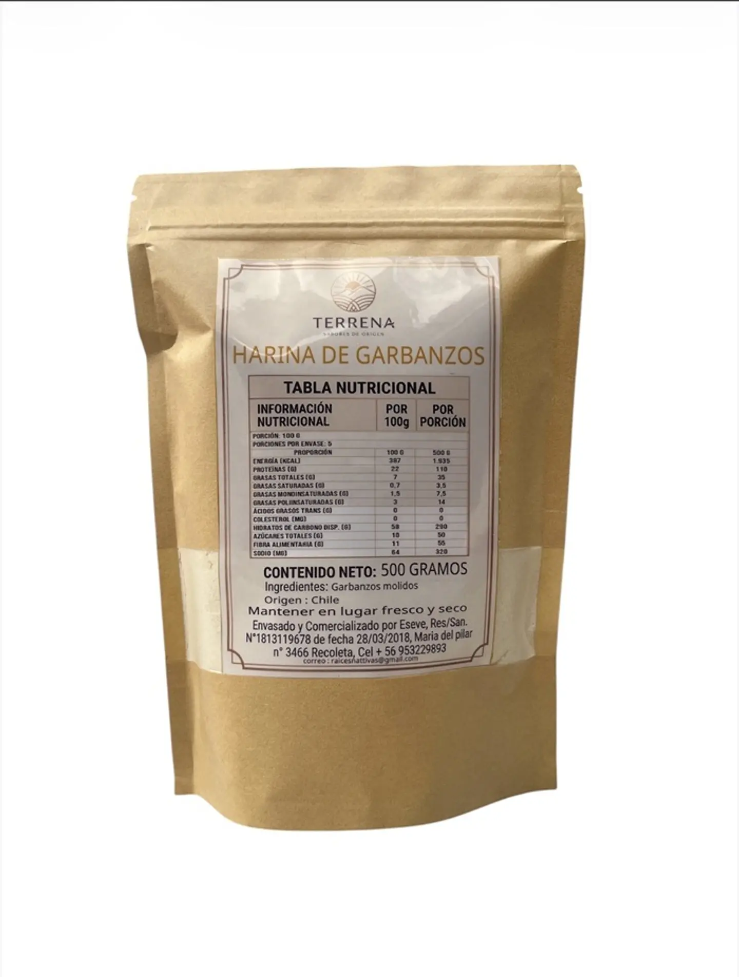 Harina de garbanzo 500 Gr 1