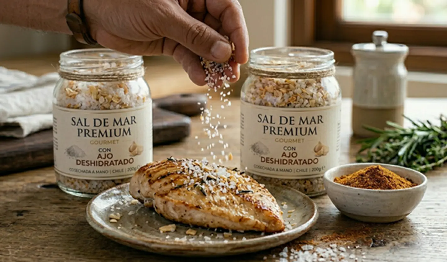 Sal de Mar Gourmet con ajo deshidratado de 200 gramos 2