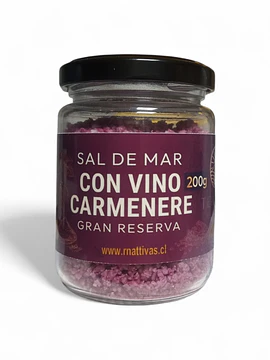 Sal de Mar Gourmet con vino carmenere de 200 gramos