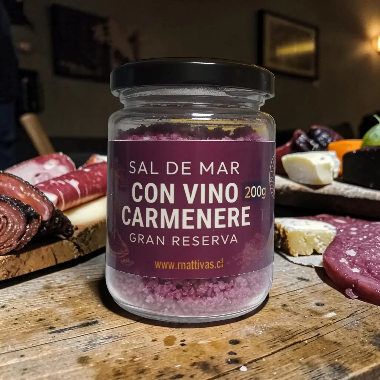 Sal de Mar Gourmet con vino carmenere de 200 gramos 3