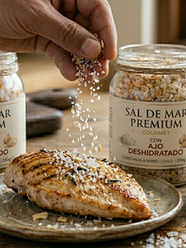 Sal de Mar Gourmet con ajo deshidratado de 500 gramos