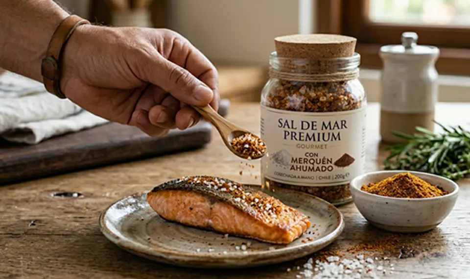 Sal de Mar Gourmet con merkén ahumado de 500 gramos 2