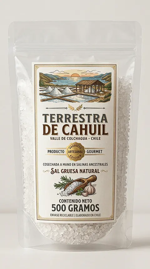 Sal de Mar Gruesa Parrillera Gourmet de 500 gramos