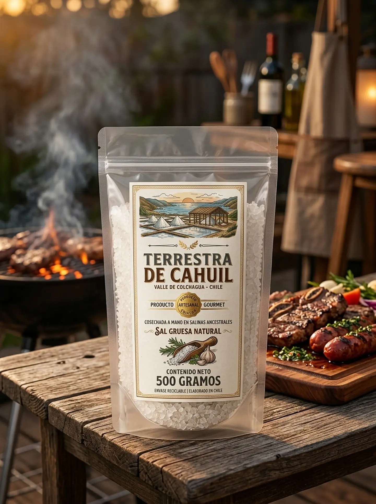 Sal de Mar Gruesa Parrillera Gourmet de 500 gramos 3
