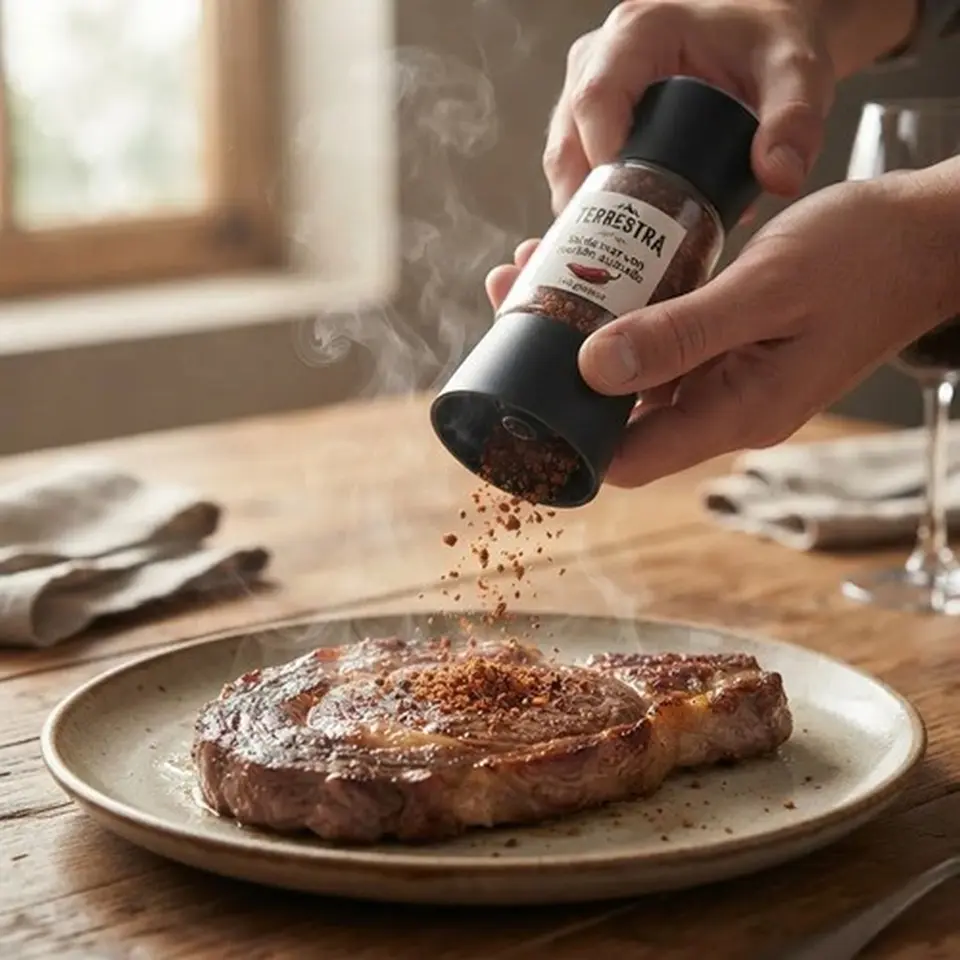 Sal de Mar Gourmet con merkén ahumado de 160 gramos 3
