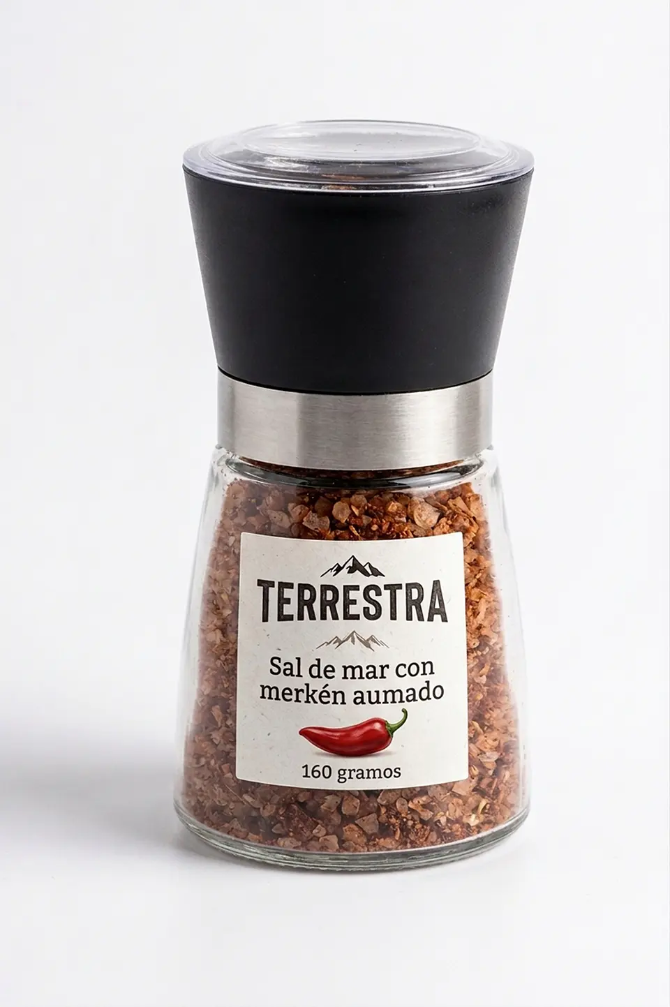 Sal de Mar Gourmet con merkén ahumado de 160 gramos 1