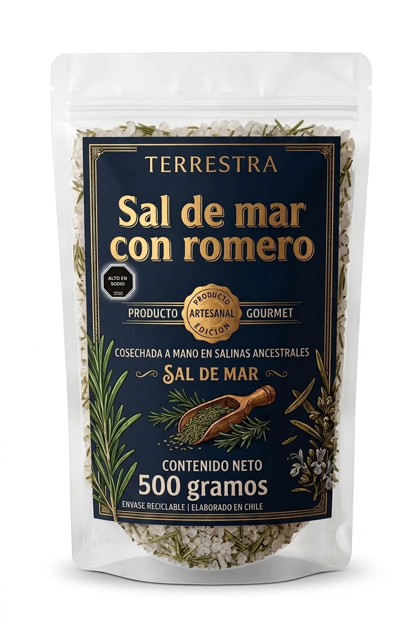 Sal de Mar Gourmet con romero de 500 gramos 1