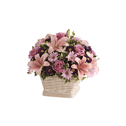 Canasta liliums y rosas | Regala Aroma, Dulzura y Calma 