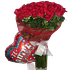 Florero 50 Rosas más Globo Metálico Grande | Envía Amor Incondicional
