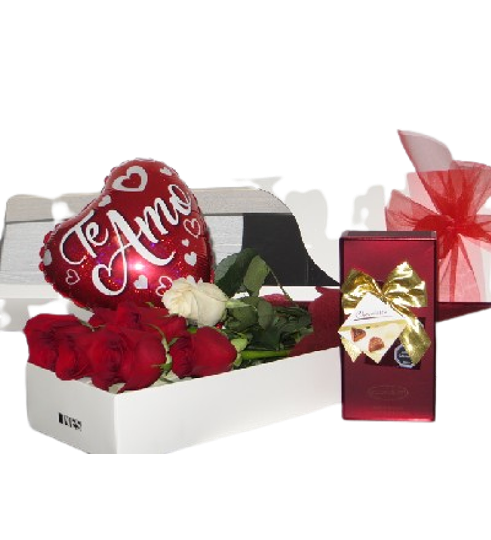 Caja de 7 rosas| Envía Amor y Ternura | Envío Flores