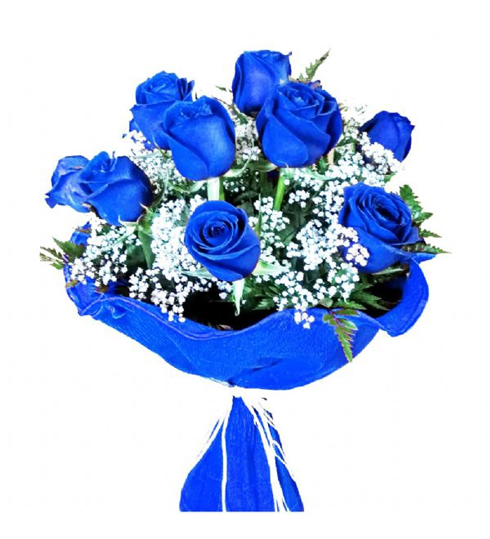 Ramo de 12 rosas azules | Envio Flores