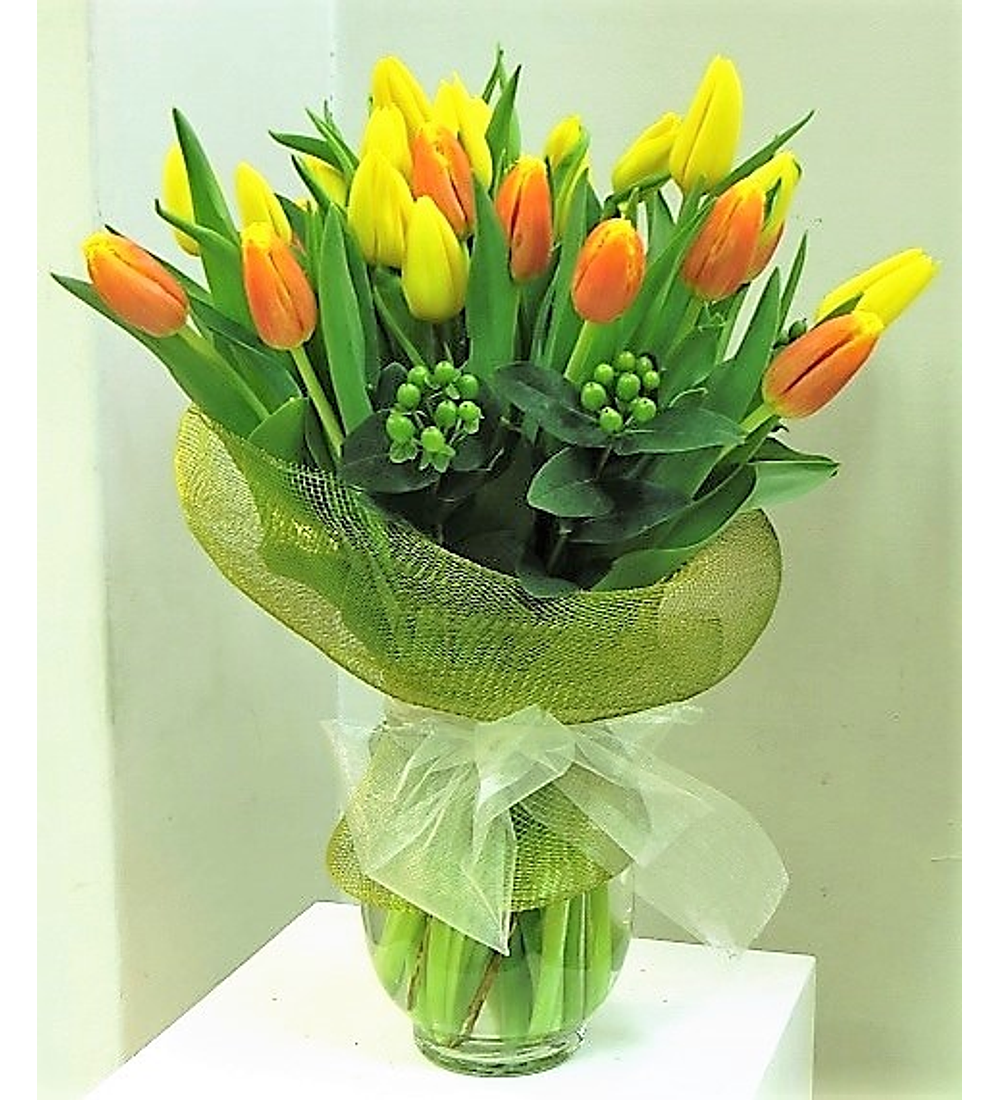 Florero de 30 tulipanes | Envio Flores