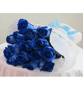 Ramo de 15 Rosas Azules