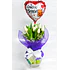 Florero 10 Tulipanes y Globo Mamá