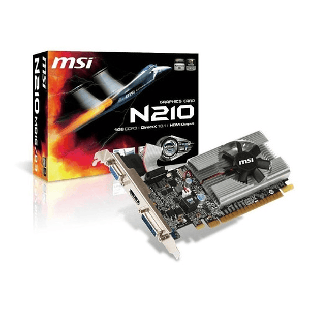 Tarjeta De Video Nvidia Msi  Geforce 200 Series 210 N210-md1g/d3 1gb 2