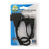 Adaptador Usb 3.0 A Sata Con Doble Usb + Puerto Dc + Caja