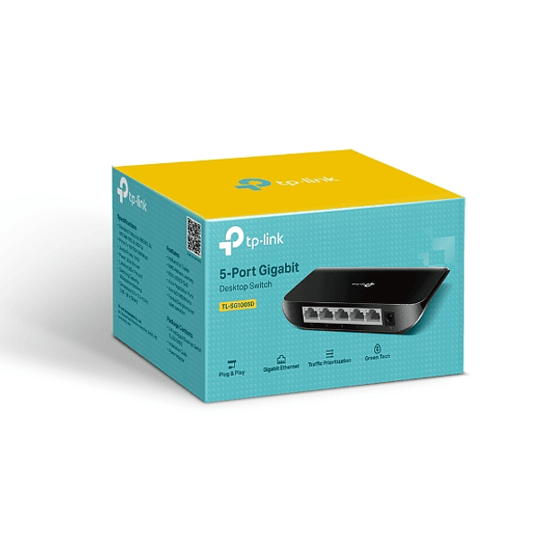 Switch 5 Puertos Gigabit 10/100/1000 Tp-Link TL-SG1005D 2