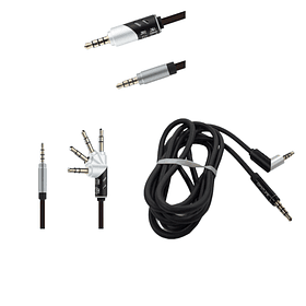 Cable de Audio Auxiliar Macho a Macho con Rotación 1.5Mts