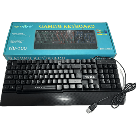 Teclado Gamer Weibo WB-100 Con luz RGB