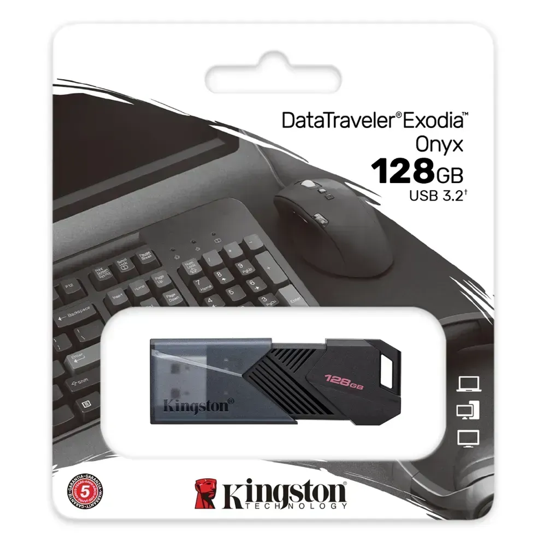 Pendrive 128GB USB 3.2 DataTraveler Exodia Onyx