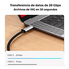 Cable USB C a C Carga Rápida 100W 20Gb 4K 1.2Mts 3