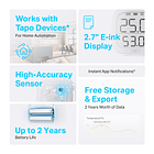 Monitor inteligente de temperatura y humedad Tapo T315 8