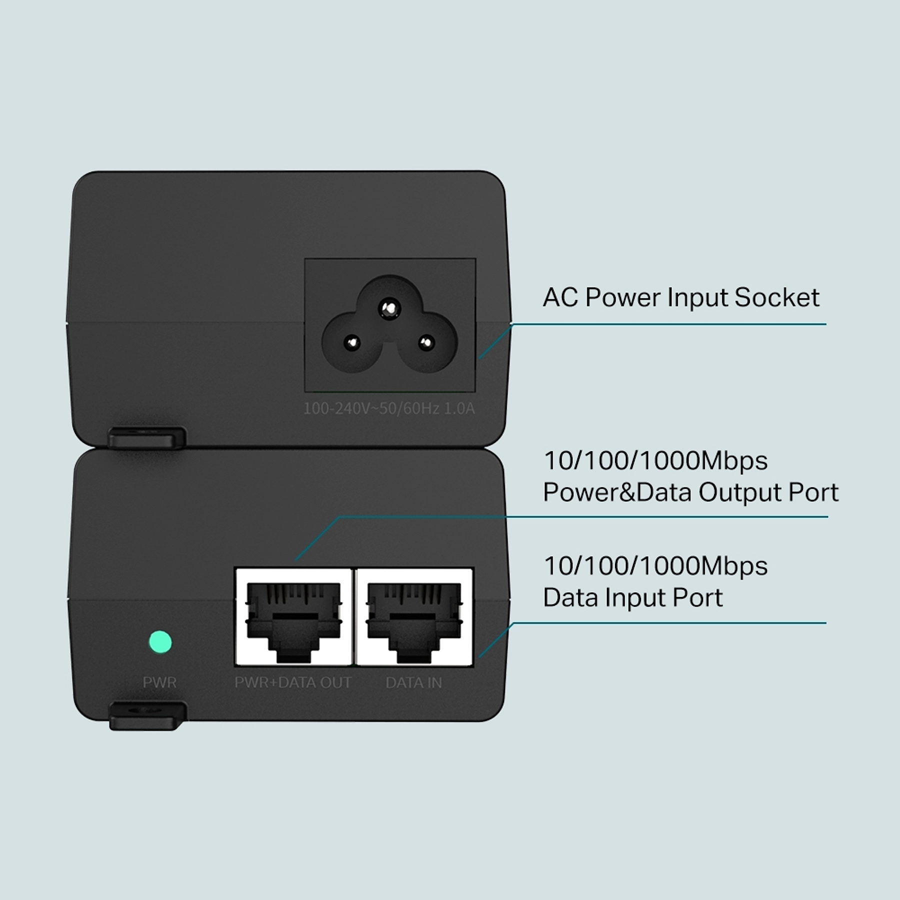 Adaptador Inyector PoE+ Gigabit TL-POE160S 