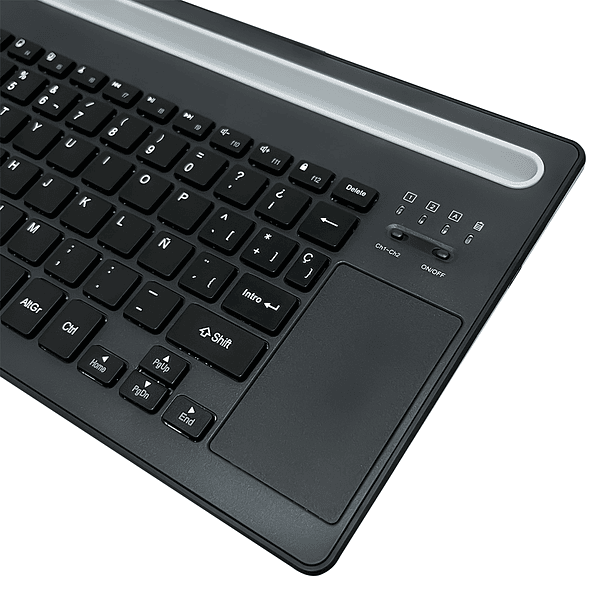 Teclado Inalámbrico con Touchpad Bluetooth 5.0 y 2,4Ghz Recargable 2