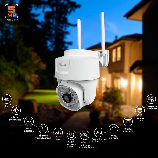 Camara de Seguridad Wifi Nexxt Home NHC-OP10 Outdoor PTZ 6