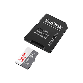 Tarjeta De Memoria MicroSD 256GB Sandisk Ultra Con Adaptador