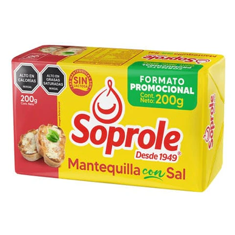 Mantequilla Con sal 200 g Soprole