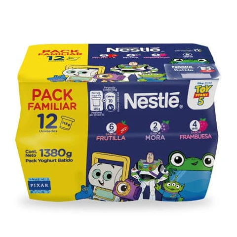 Yoghurt Batido Sabor Mix Berries Multipack Pote 12 Un x 115 g Nestlé
