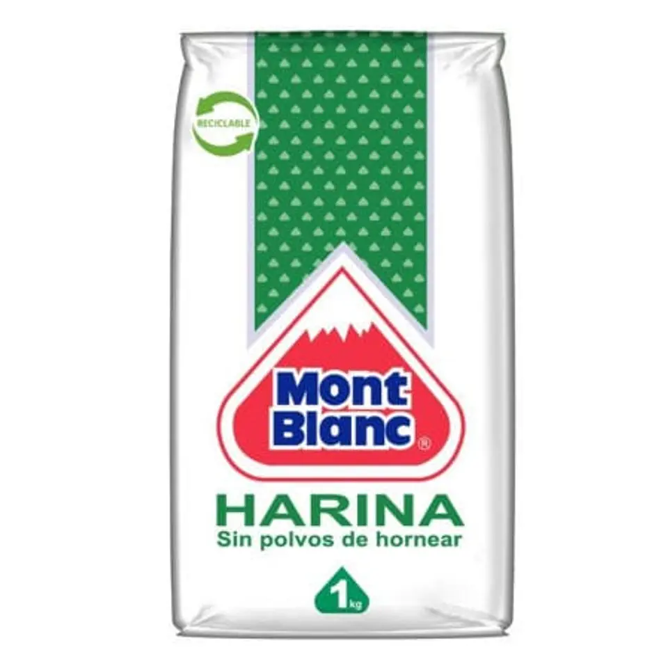 Harina Sin Polvos De Hornear Bolsa 1 Kg Mont Blanc 1