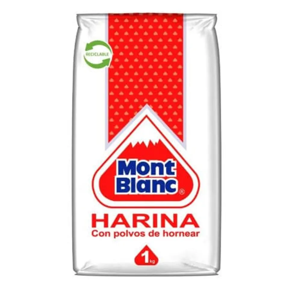 Harina Con Polvos de Hornear Bolsa 1 Kg Mont Blanc 1