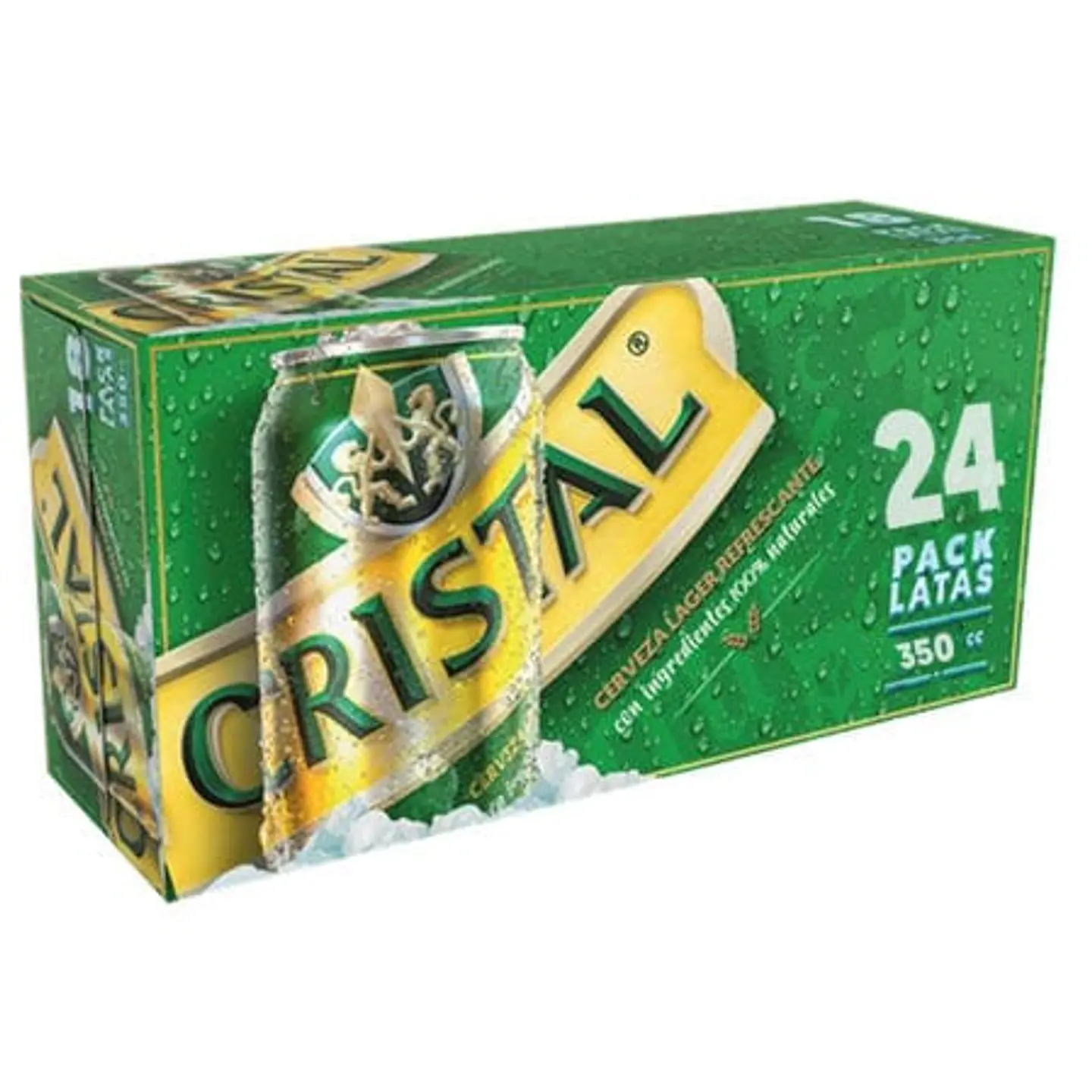 Cerveza Lager 4,2° Pack Latas 24 Un 350 cc Cristal 1