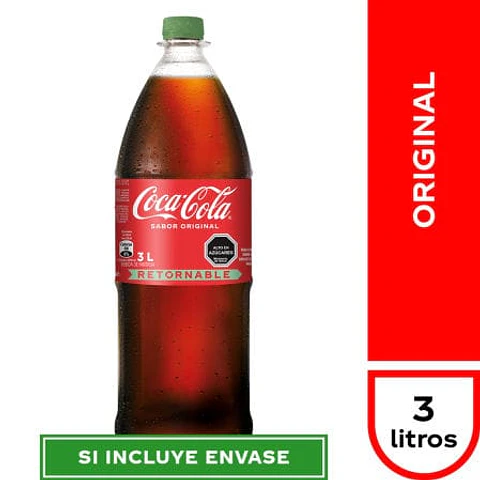 Bebida Original Botella Retornable 3 L Coca-Cola