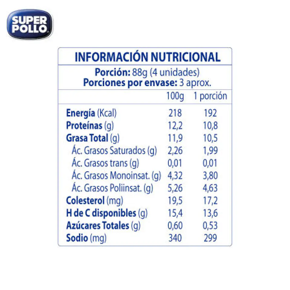 Nuggets de Pollo 275 g Super Pollo 3
